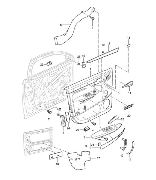 Diagram 807-010 Porsche 356 (1950-1965) Body