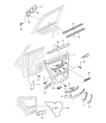 Door panel with: Damping - REAR - Cayenne 9PA1 (957) 2007-10