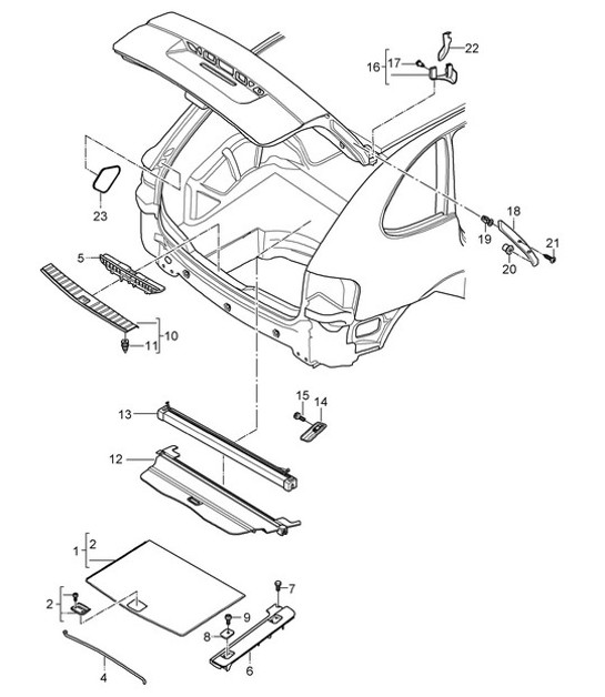 Diagram 807-040 Porsche Cayenne 9YA (E3) 2018-2023 