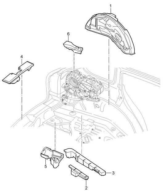 Sound absorber / Luggage compartment Cayenne 9PA1 (957) 2007-10