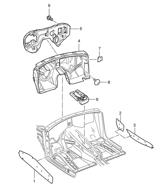 Sound absorber / Passenger compartment Cayenne 9PA1 (957) 2007-10