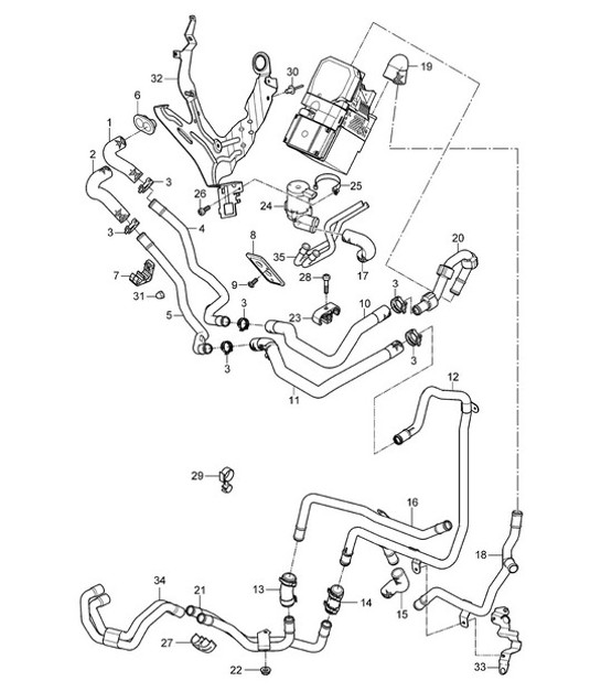 Diagram 813-003 Porsche 997 (911) MK1 2005-2008 Body