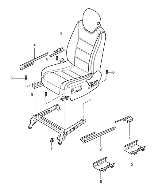 Front seat Cayenne 9PA1 (957) 2007-10