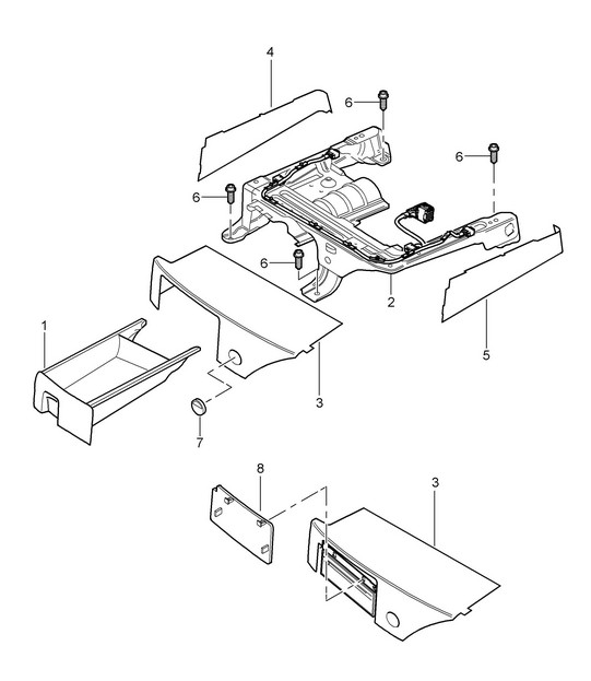 Frame / Trim Cayenne 9PA1 (957) 2007-10