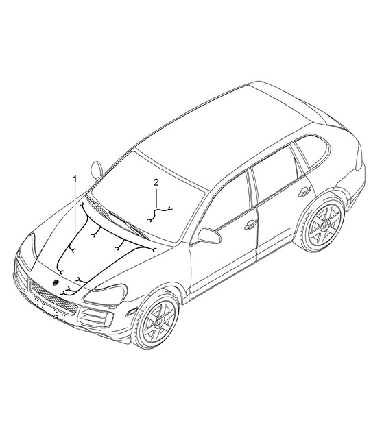 Wiring looms / Engine bay / Gearbox Cayenne 9PA1 (957) 2007-10