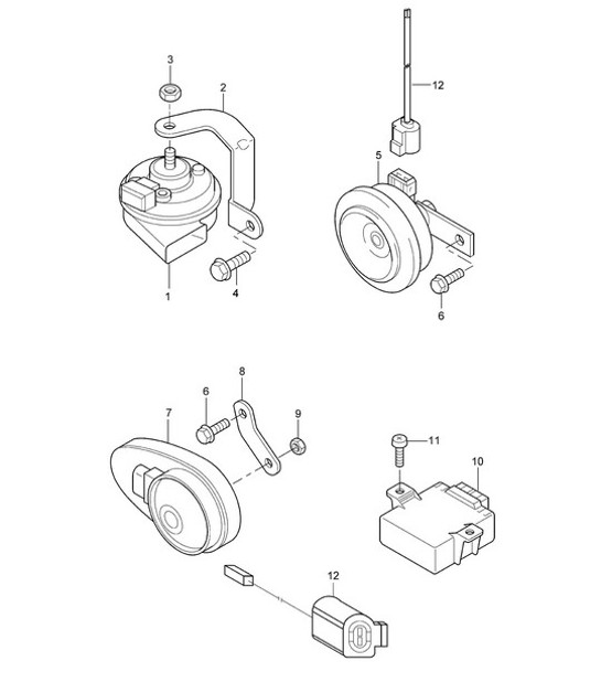 Diagram 903-000 Porsche Macan (95B) MK1 (2014-2018) Electrical equipment