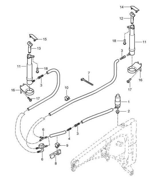 Diagram 904-020 Porsche Macan (95B) MK1 (2014-2018) Electrical equipment
