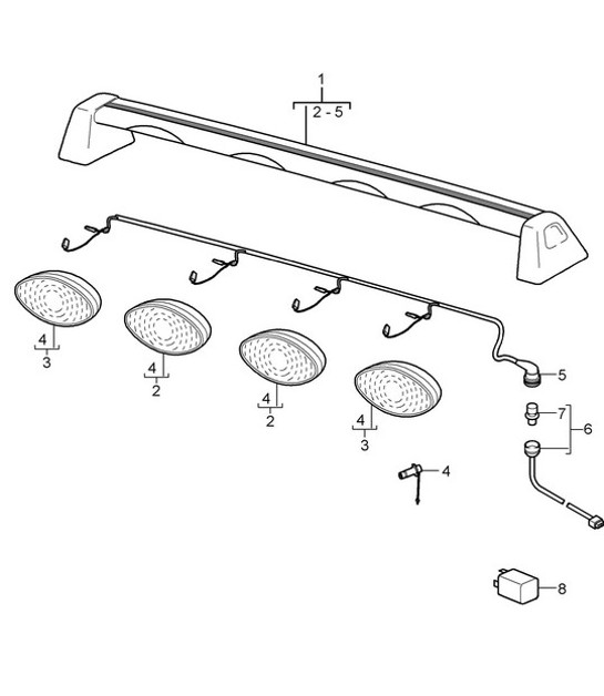 Diagram 905-002 Porsche Macan (95B) MK1 (2014-2018) Electrical equipment