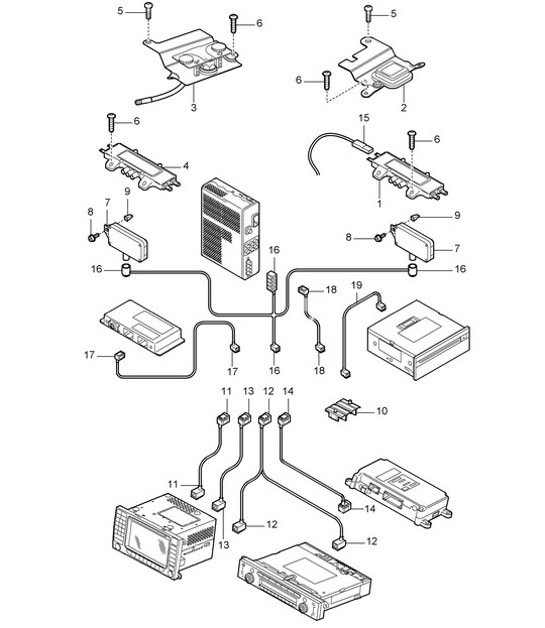 Diagram 911-001 Porsche 991 (911) MK1 2012-2016 Electrical equipment