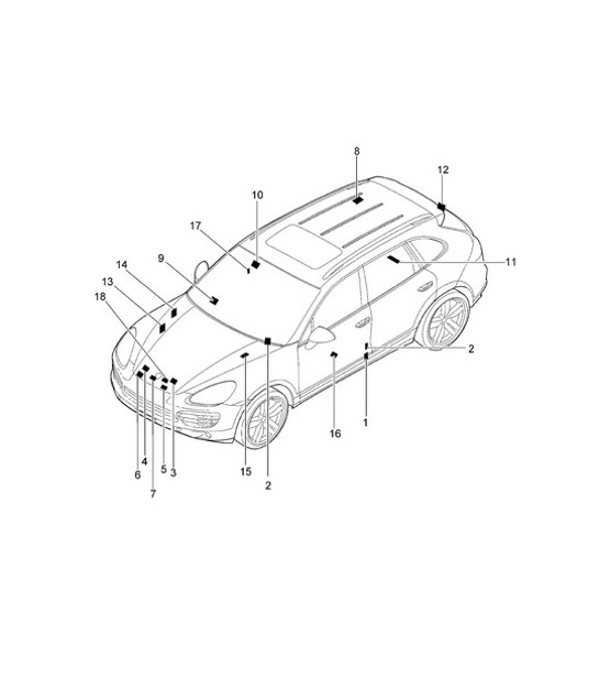 Diagram 001-005 Porsche Boxster 987 S 3.2/3.4L 2005-08/08 Accessories & others 