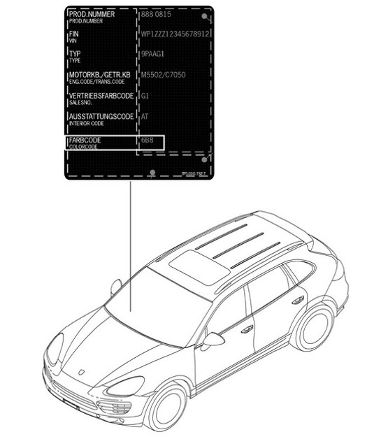 Diagram 004-000 Porsche 997 (911) MK2 2009-2012 Accessories & others 