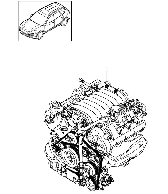 Replacement engine (Model: 4802,4852) Cayenne 9A2 (958) 4.8L 2011-14