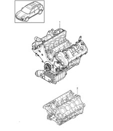 Motore base/blocco corto (Modello: 4802,4852) Cayenne 92A (958) 4.8L 2011-14