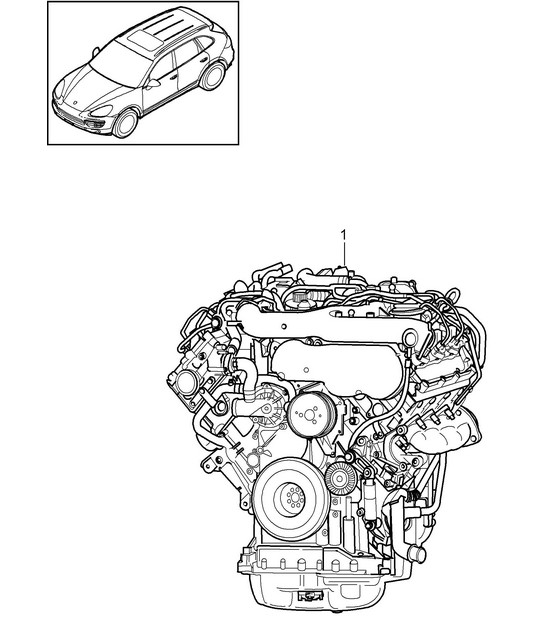 Replacement engine (Model: 059E) Cayenne 92A (958) 3.0L Diesel >>05/2011