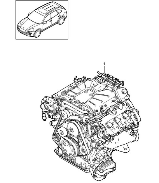 Diagram 101-030 Porsche Panamera 970 MK1 (2009-2013) Engine