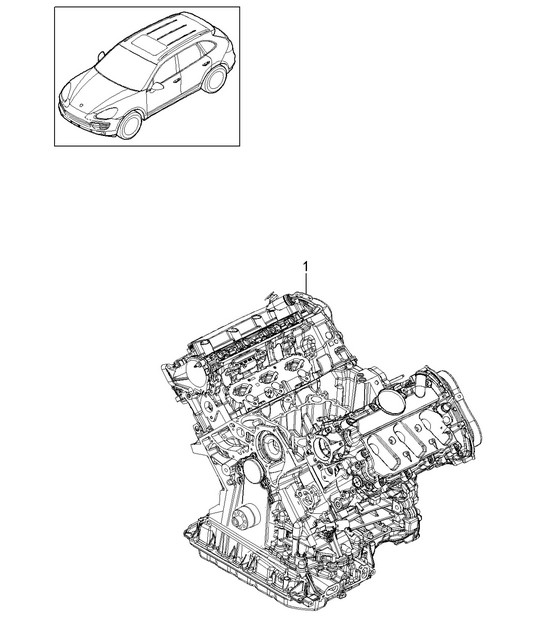 Base engine (Model: 06EC,CGEA, CGE,CGFA,CJT) Cayenne 92A (958) 3.0L HYBRID 2011-18