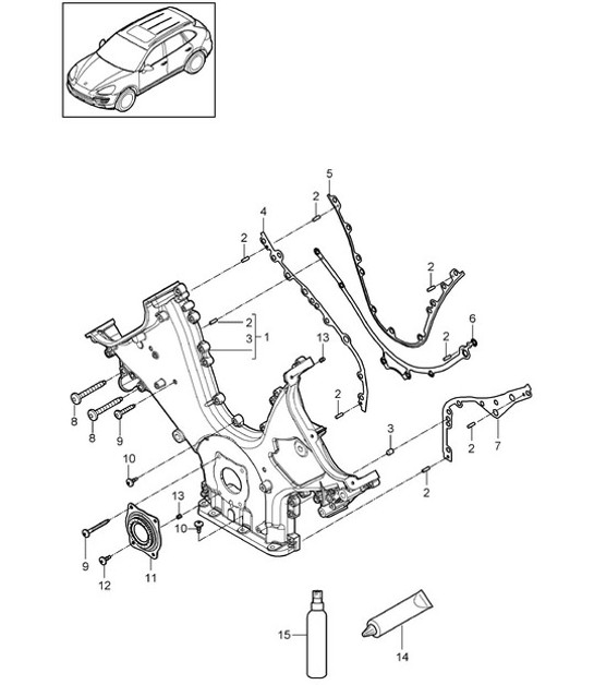 Diagram 101-085 Porsche Macan (95B) MK1 (2014-2018) Engine
