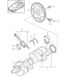 Crankshaft conrod (Model: 4802,4852, CFTB,CFT, CYXA,CYX) Cayenne 92A (958) 4.8L 2011-18