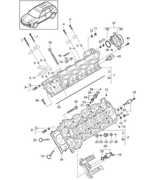 Diagram 103-000 Porsche 356 (1950-1965) Engine