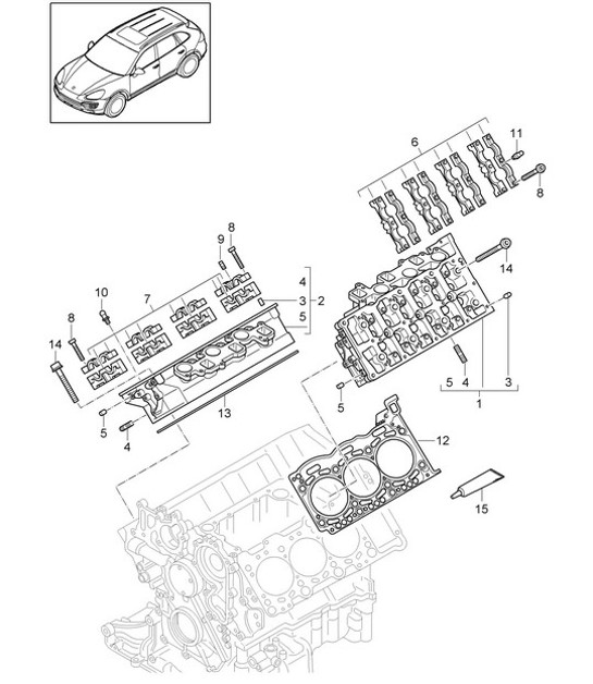 Diagram 103-012 Porsche 996 GT3 MKI 1999-02 Engine
