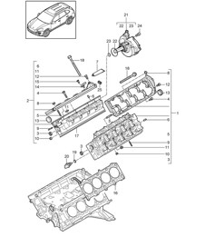 Cylinder head / Vacuum pump (Model: CUDB,CUDC) Cayenne 92A (958) 4.2L DIESEL 2011-18