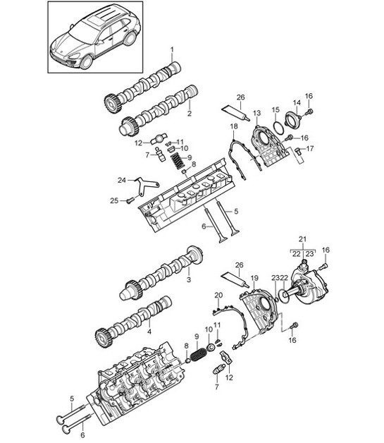 Diagram 103-060 Porsche 356 (1950-1965) Engine