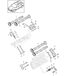Camshaft / Valves (Model: CRCA,CRCB, CNRB,CVVA, CVVB,CVVC) Cayenne 92A (958) 3.0L Diesel 05/2011-18