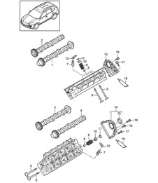 Camshaft / Valves (Model: CUDB,CUDC) Cayenne 92A (958) 4.2L Diesel  2011-18