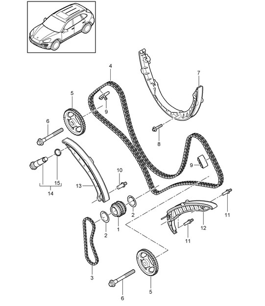 Valve control (Model: 4802,4852, CFTB,CFT, CYXA,CYX) Cayenne 92A (958) 4.8L  2011-18