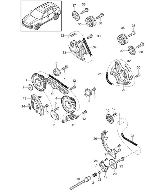 Diagram 103-085 Porsche Cayenne 92A (958) 2010-2017 Engine