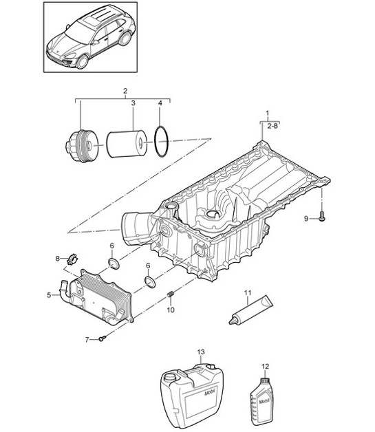 Diagram 104-010 Porsche 997 (911) MK1 2005-2008 Engine