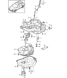 Oil-conducting housing / Oil pump / Oil sump (Model: 059E) Cayenne 92A (958) 3.0L DIESEL  >>05/2011