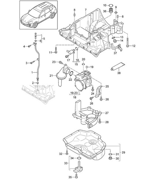 Diagram 104-035 Porsche Cayman 987C / 981C (2005-2016) Engine