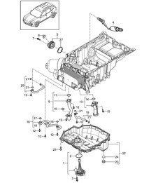 Suction tube / Oil sump (Model: CURA,CUR, CXZA,CXZ) Cayenne 92A (958) 3.6L 2011-18