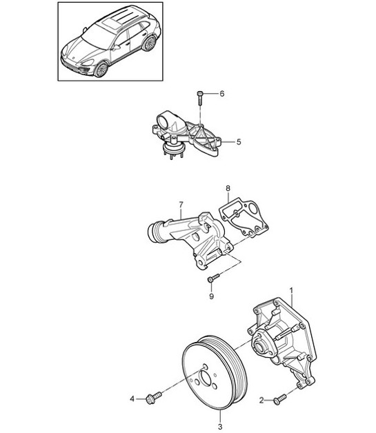 Diagram 105-015 Porsche Cayman 718C (982C) 2017>> Engine