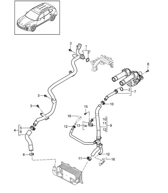 Diagram 105-027 Porsche 944 (1982-1991) 