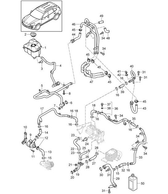 Diagram 105-045 Porsche Cayman 718C (982C) 2017>> Engine