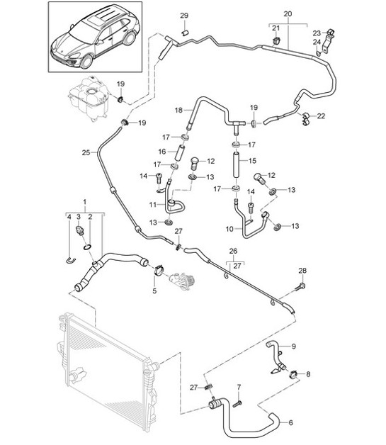 Diagram 105-050 Porsche 356 (1950-1965) Engine