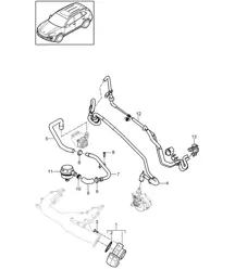 Throttle valve adapter / Crankcase housing ventilation (Model: 059E) Cayenne 92A (958) 3.0L DIESEL >>05/2011