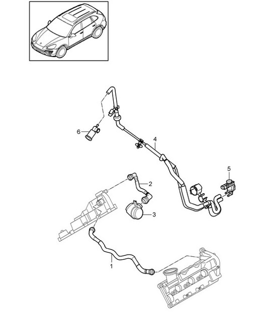 Diagram 107-017 Porsche Panamera 970 MK1 (2009-2013) Engine