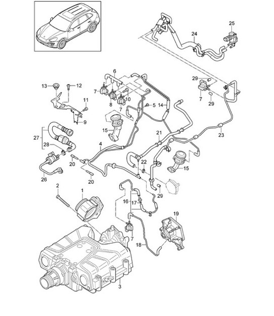 Diagram 107-020 Porsche Panamera 970 MK1 (2009-2013) Engine