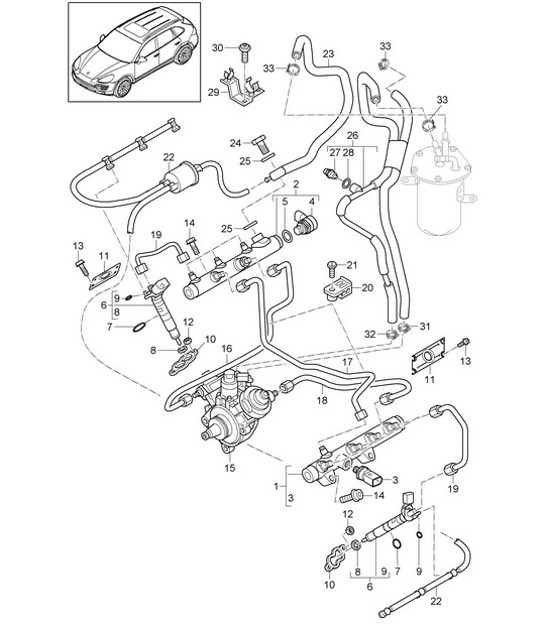 Diagram 107-035 Porsche Macan (95B) MK1 (2014-2018) Engine