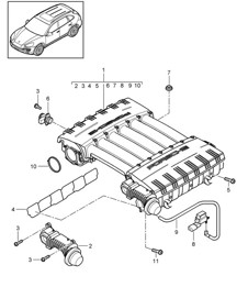 Intake manifold (Model: 5502,CEYA) Cayenne 92A (958) 3.6L 2011-18