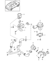 Secondary air pump (Model: CURA,CUR, CXZA,CXZ) Cayenne 92A (958) 3.6L 2011-18