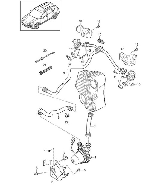 Diagram 108-010 Porsche 997 (911) MK1 2005-2008 Engine