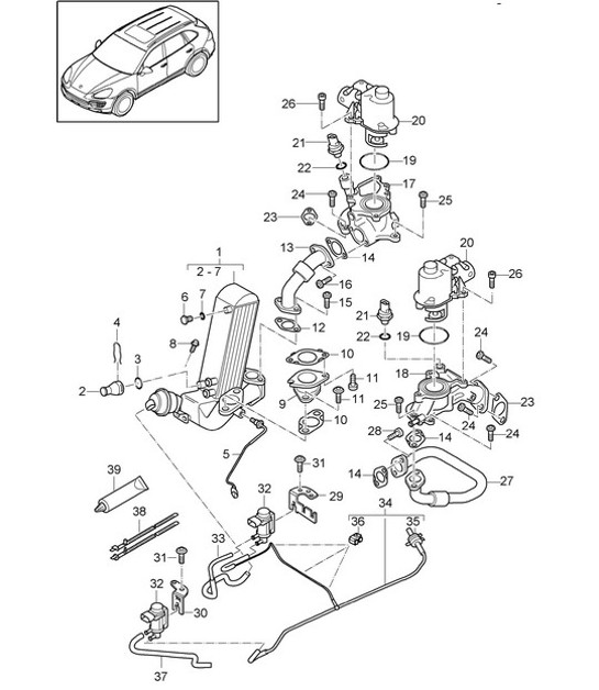Diagram 108-070 Porsche 991.2 Cabriolet 4 3.0L (370 Bhp) 2016-19 Engine