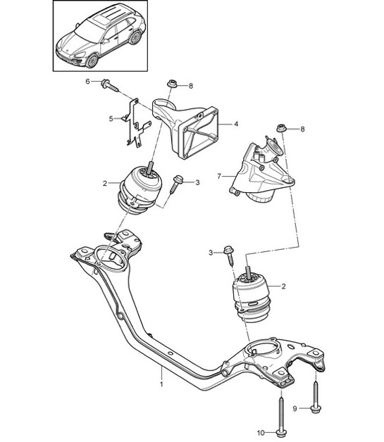 Diagram 109-020 Porsche 997 (911) MK1 2005-2008 Engine