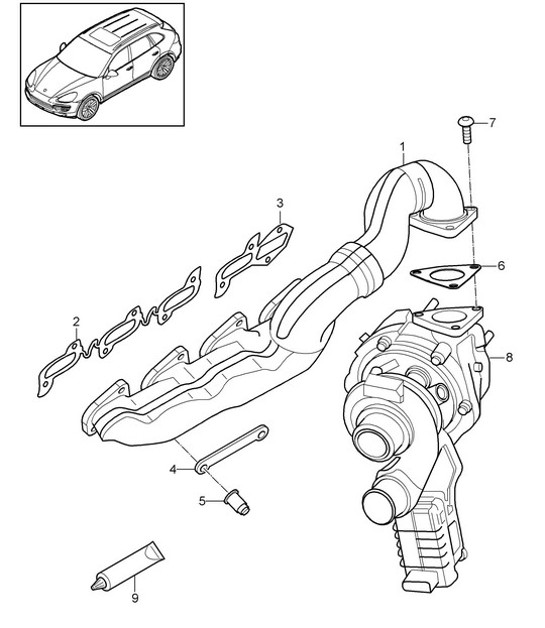 Diagram 202-018 Porsche Cayman 718C (982C) 2017>> Fuel System, Exhaust System