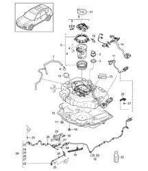 Emission control (PR:DD8,7MM) Cayenne 92A (958) 4.2L DIESEL 2011-18