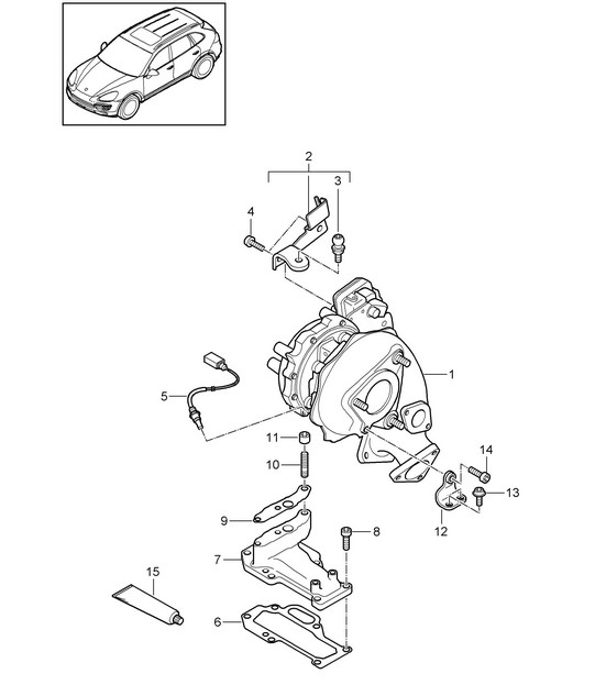Exhaust gas turbocharger (Model: CRCA,CRCB, CNRB,CVVA, CVVB,CVVC)  Cayenne 92A (958) 3.0L DIESEL 05/2011-18
